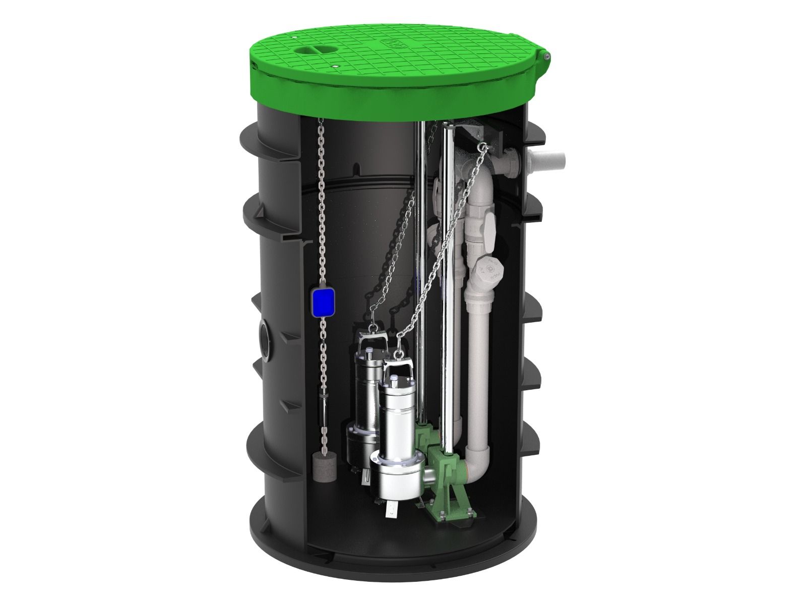 Pompput Pakket PE800 (tweepomps) - 750 liter