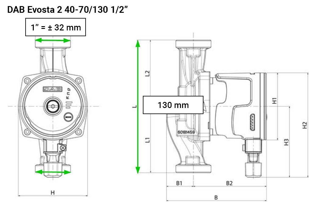 DAB Evosta 2 40-70/130 1/2” (Wiederaufbereitet)